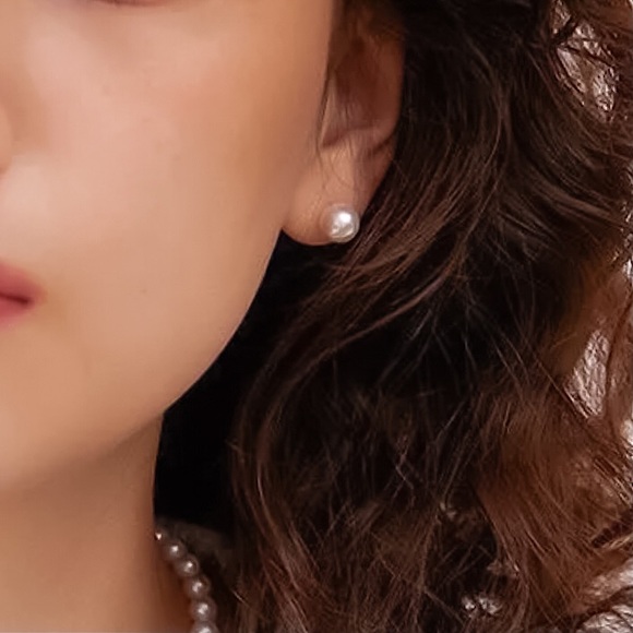 ⚜️𝟯𝟬%𝗢𝗙𝗙 𝗯𝘂𝗻𝗱𝗹𝗲𝘀 𝟯+⚜️ NEW 925 Large White Pearl Stud Earrings - Picture 4 of 8